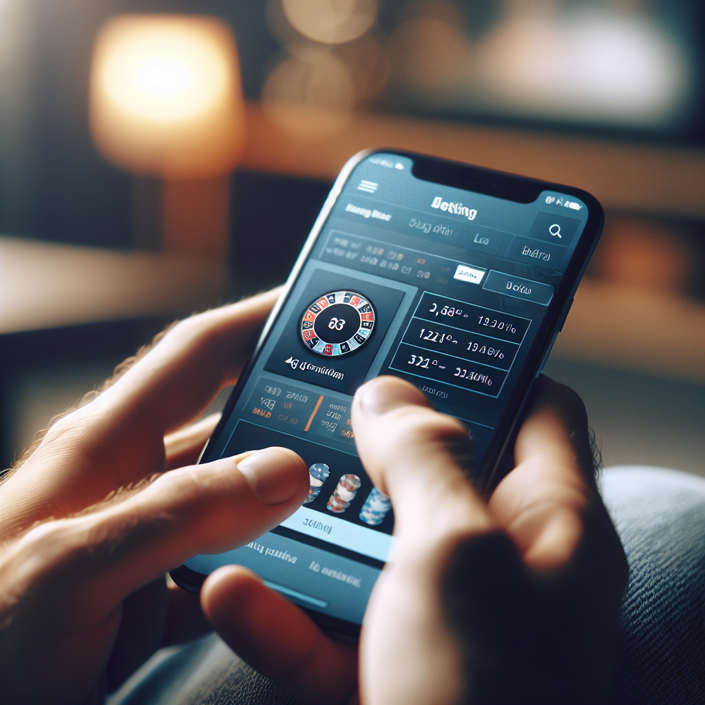 Usuario utilizando la app de BetWarrior en Argentina con diseño intuitivo.